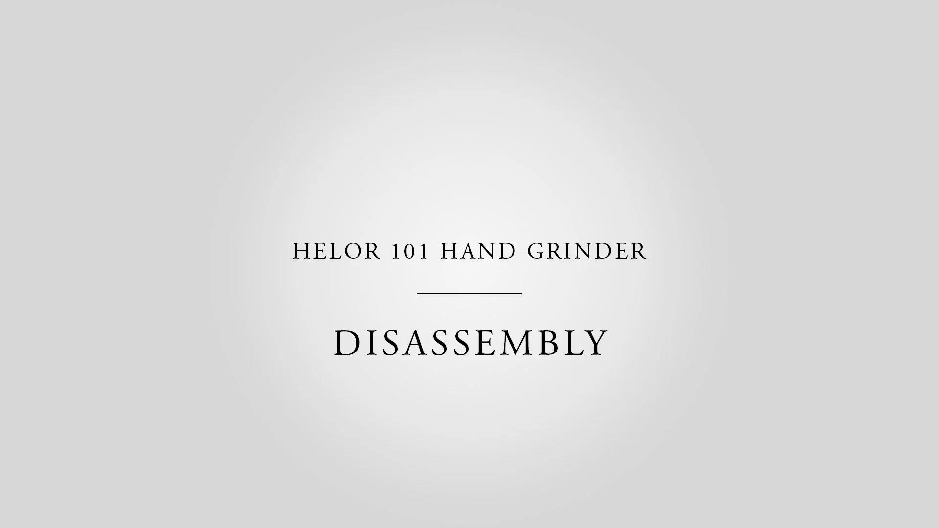 [Video] Disassembly of Helor 101